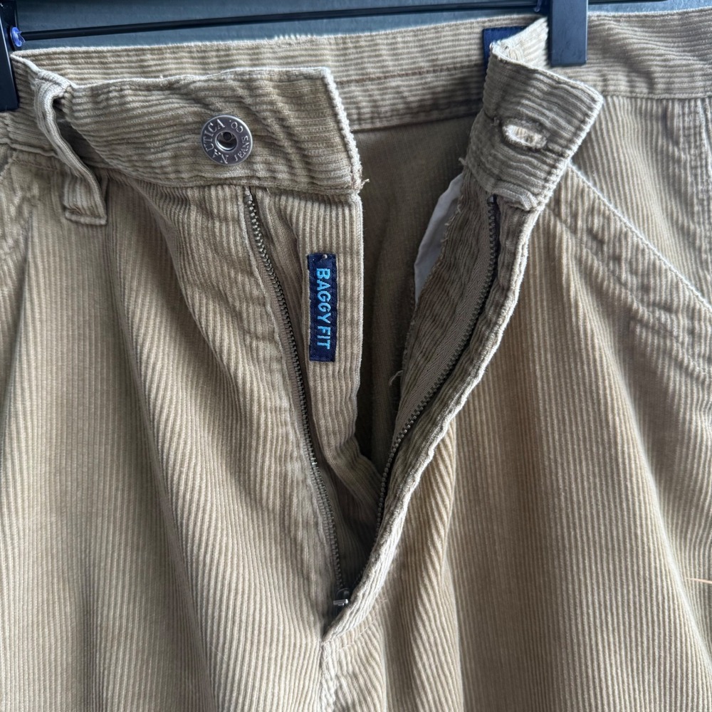 Nautica Jeans Co Corduroy Carpenter Pants Tan Baggy Fit 30x32 Cotton - Picture 7 of 11